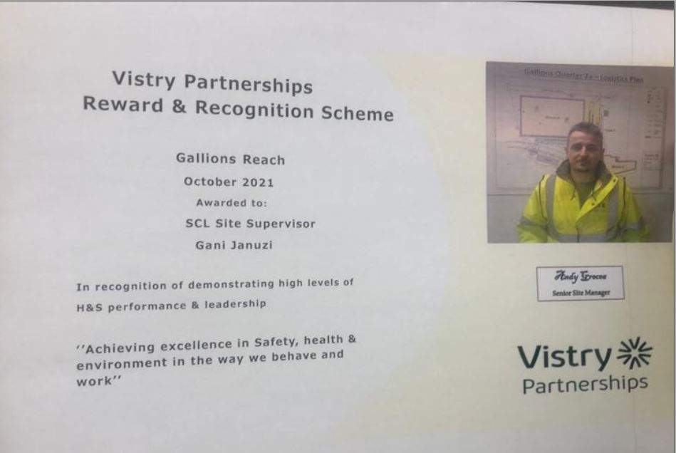 Health & Safety Award: Gani Januzi
